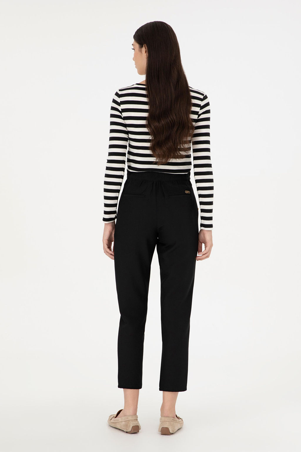 Kad_n Siyah Carrot Fit Kanvas Pantolon