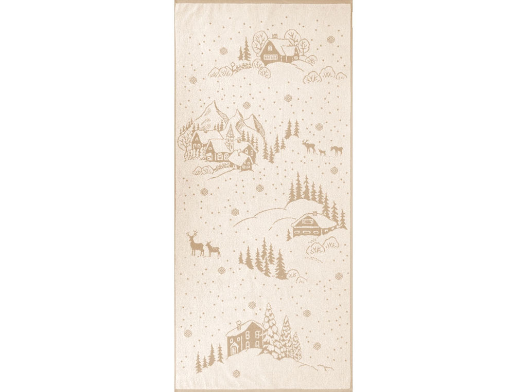 6с102.511ж2 У леса на опушке(лён3) Полотенце махровое 67х150см