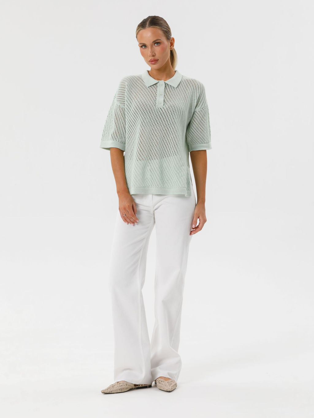 Блузка поло вязаная - Stilla фото 2