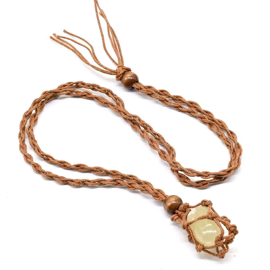 Плетёная сетка для кулонов цвет коричневый, 70см