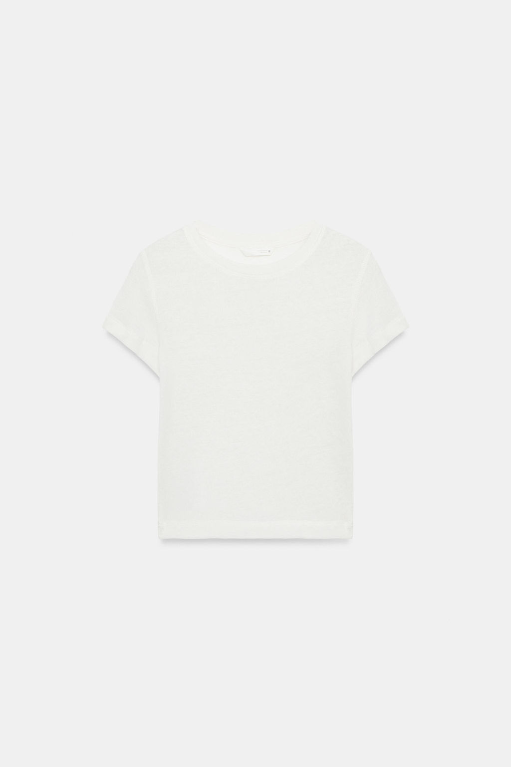 CAMISETA R?STICA MANGA CORTA / Blanco - Zara фото 5
