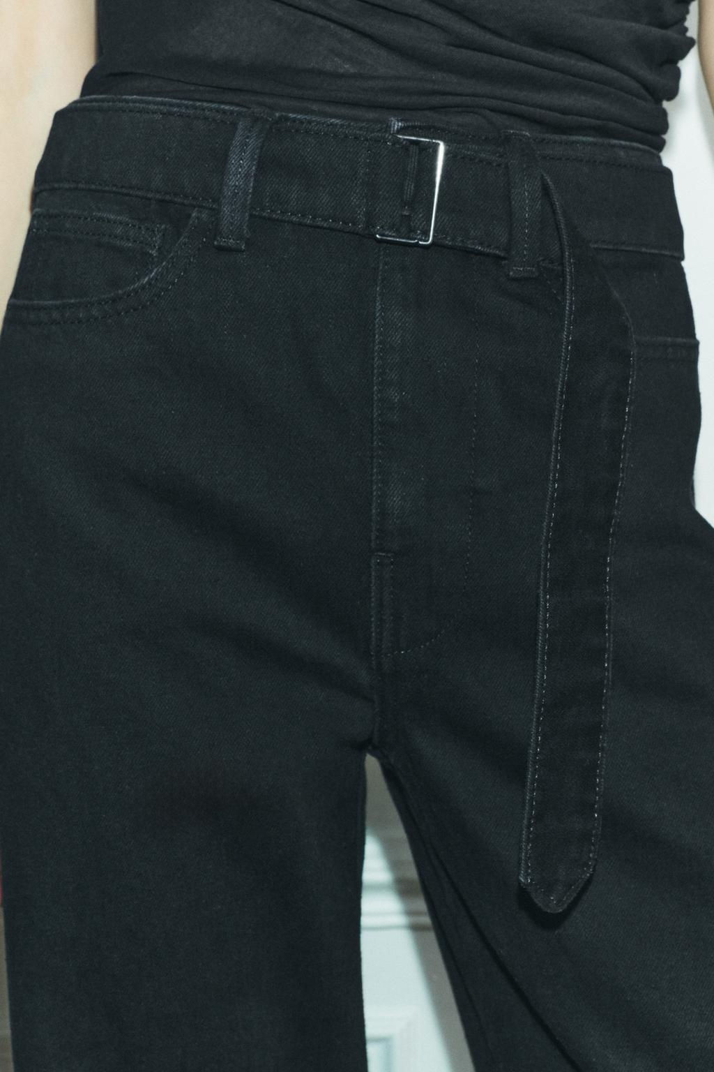 ZW COLLECTION STRAIGHT-LEG MID-RISE JEANS - Zara фото 3