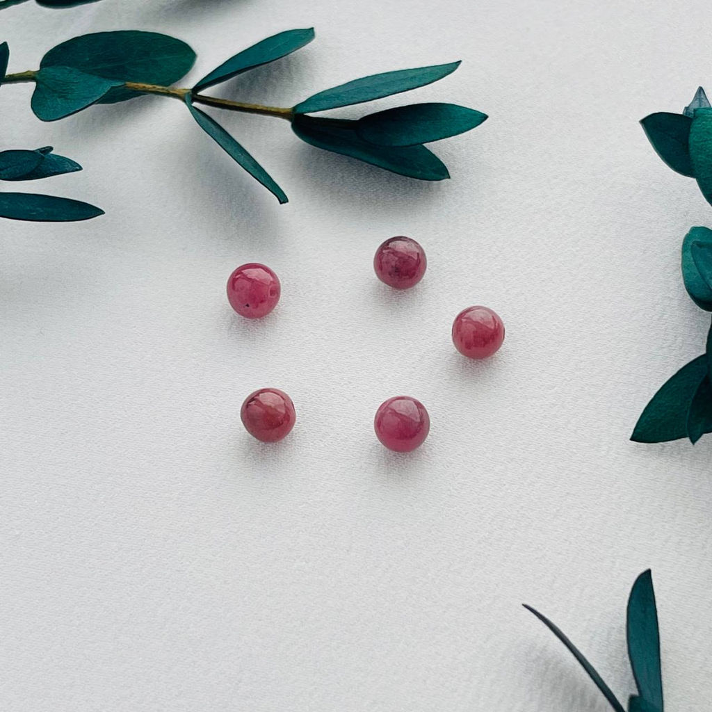 Бусины для украшений из Родонита (5 шт)