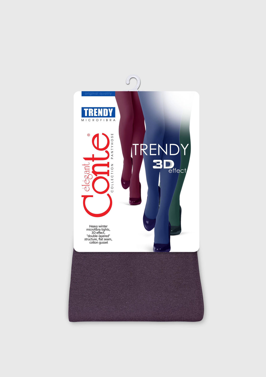 Колготки теплые CONTE Плотные меланжевые колготки TRENDY MELANGE melanzana - Conte elegant фото 6