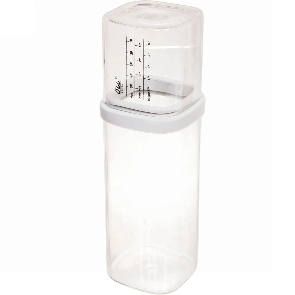 Банка для продуктов стеклянная 800мл "Olala" с мерный стаканом