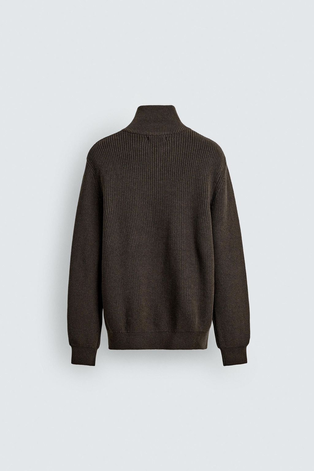 JERSEY PUNTO PERLADO CUELLO CREMALLERA / Chocolate - Zara фото 9