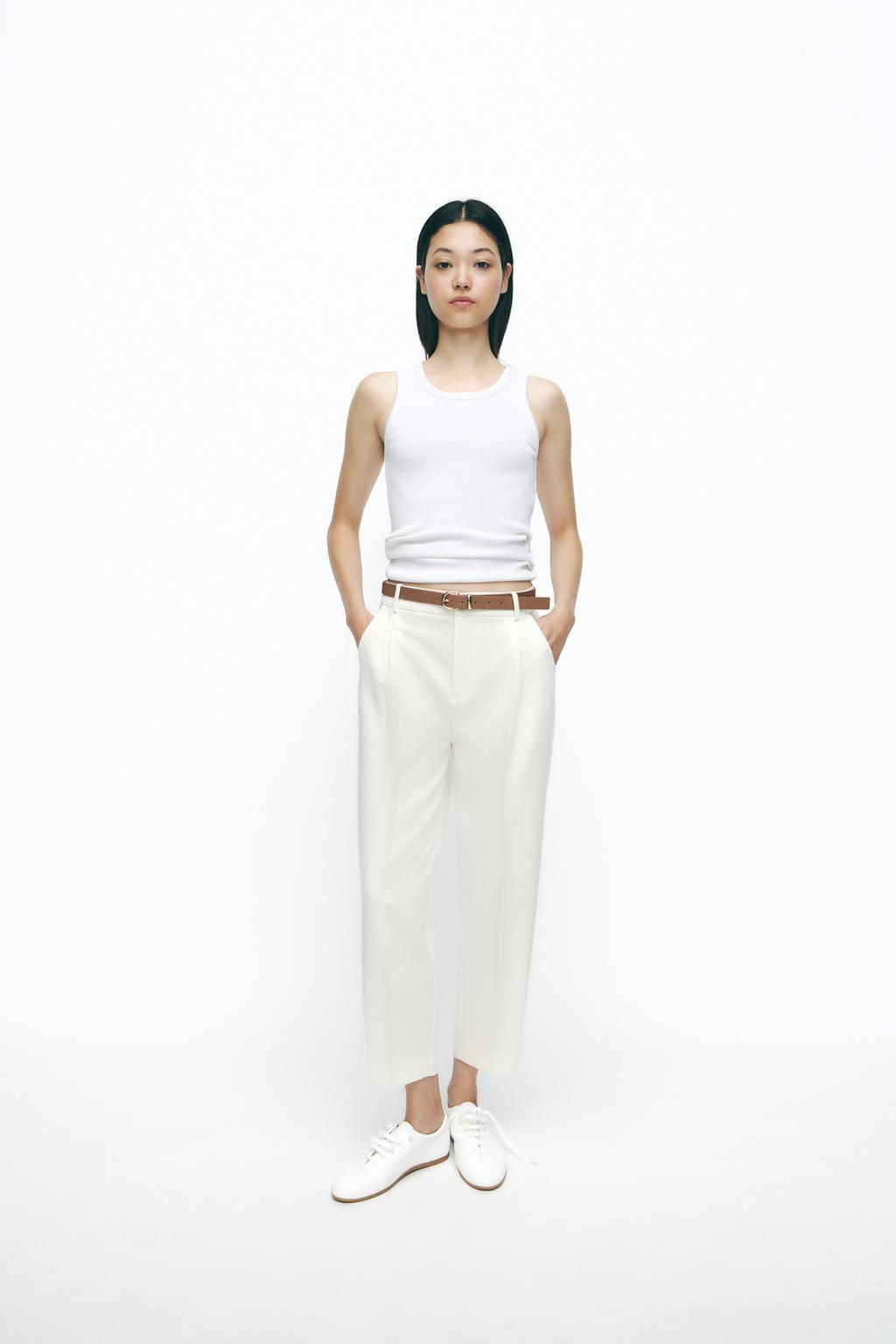 DARTED TROUSERS WITH BELT