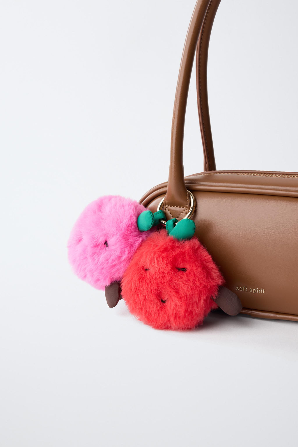 BOLSO SHOULDER POMPONES / Marr?n - Zara фото 3