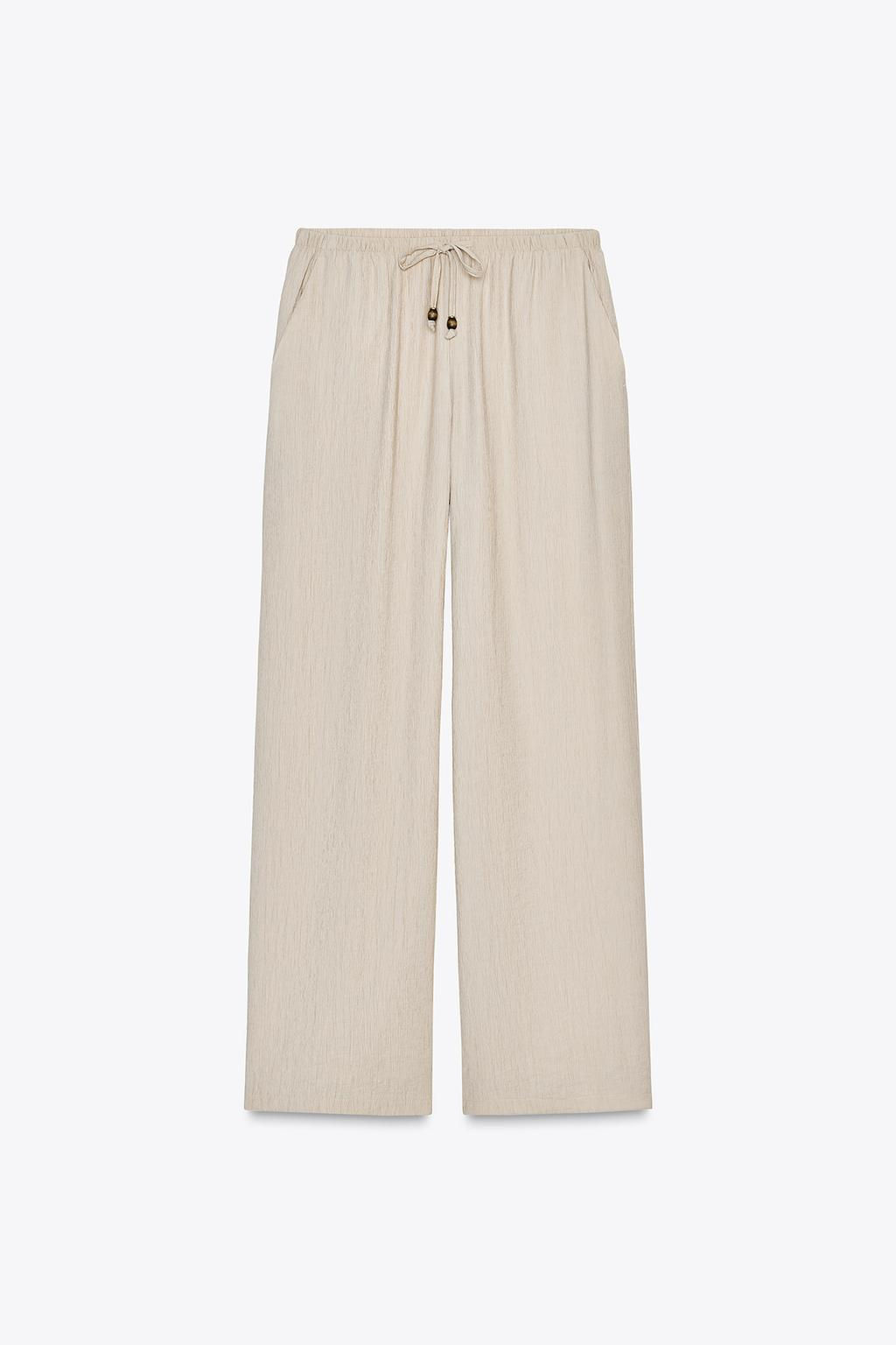 WIDE-LEG TROUSERS WITH ELASTIC WAISTBAND - Zara фото 17