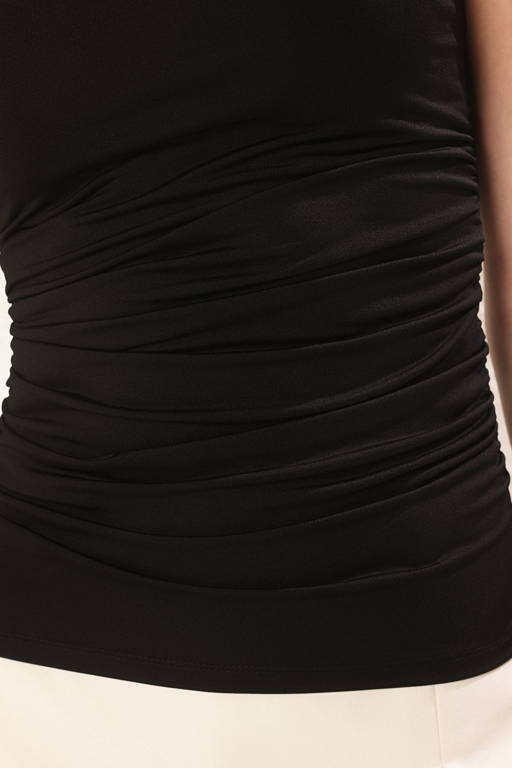 Trendyolmilla Kahverengi Asimetrik Yaka Buzgu/Drape Detayl? Fitted/Vucuda Oturan Orme Bluz TWOSS25BZ00279  фото 17