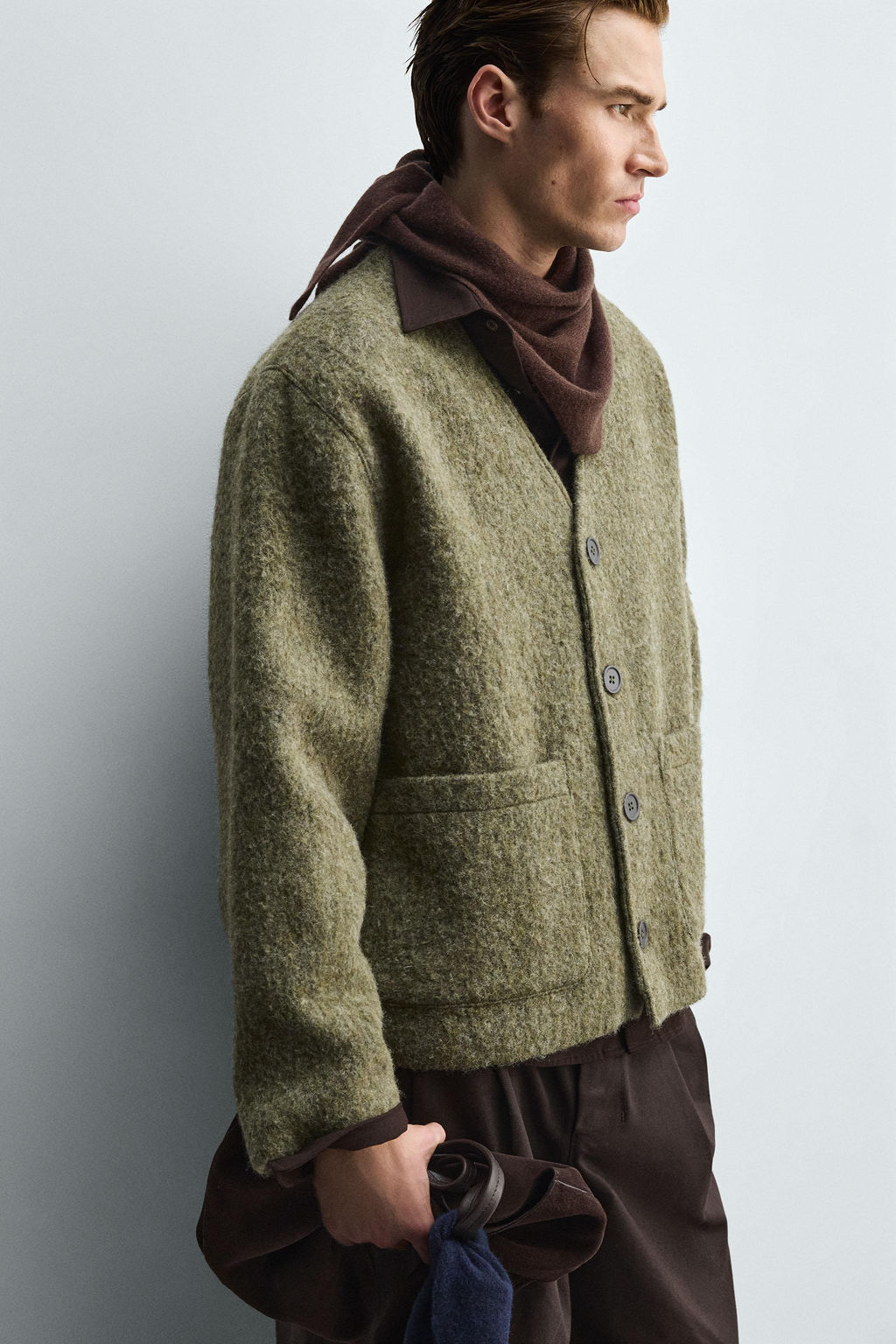 TEXTURED RELAXED FIT CARDIGAN - Zara фото 4