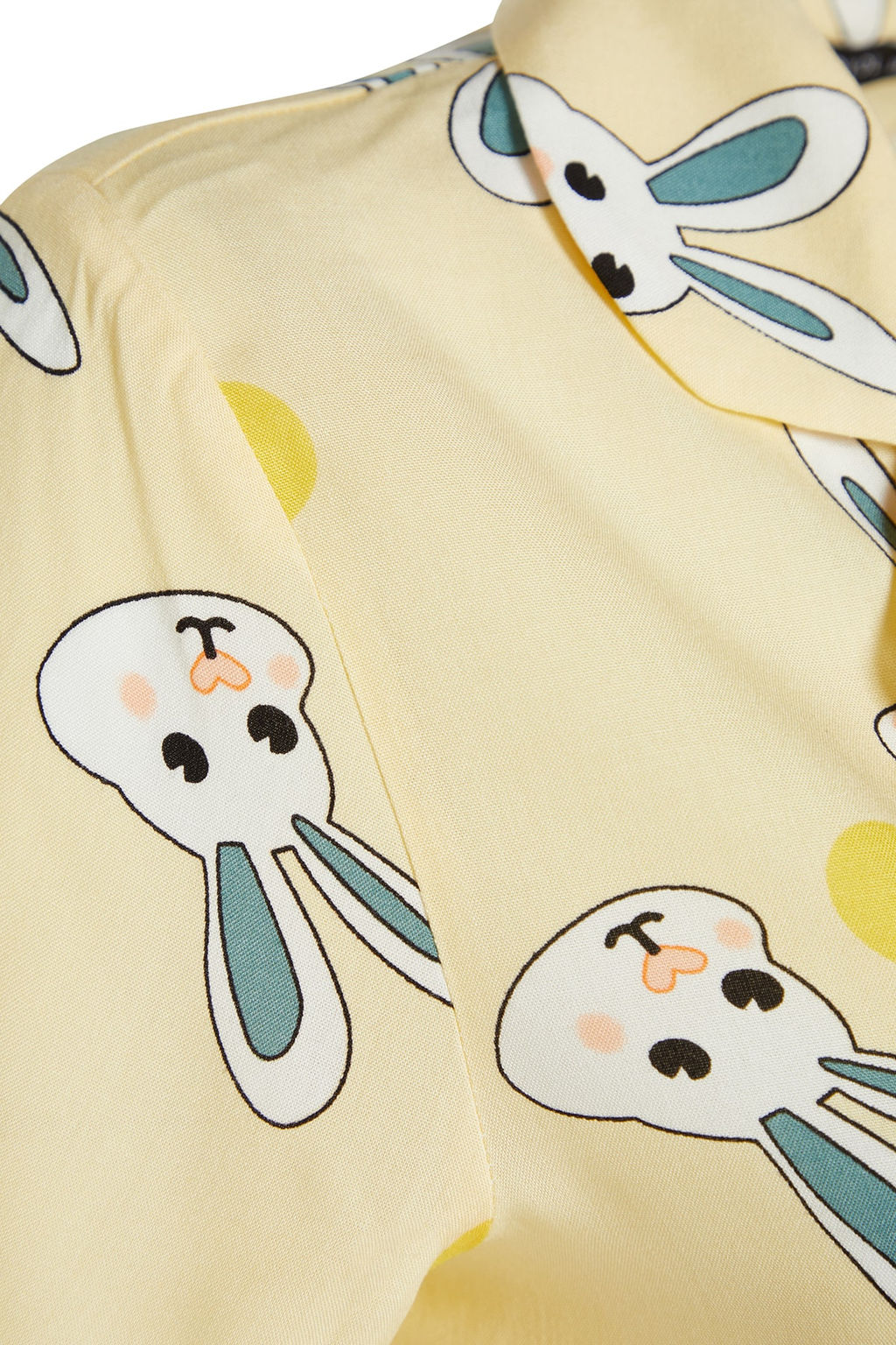 Trendyolmilla Sar? Tavsan Desenli Viskon Sortlu Dokuma Pijama Tak?m? THMSS23PT00235 фото 9