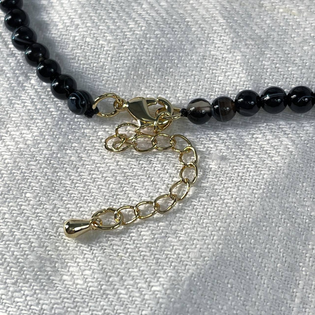 Бусы из полосатого Агата 43 см +