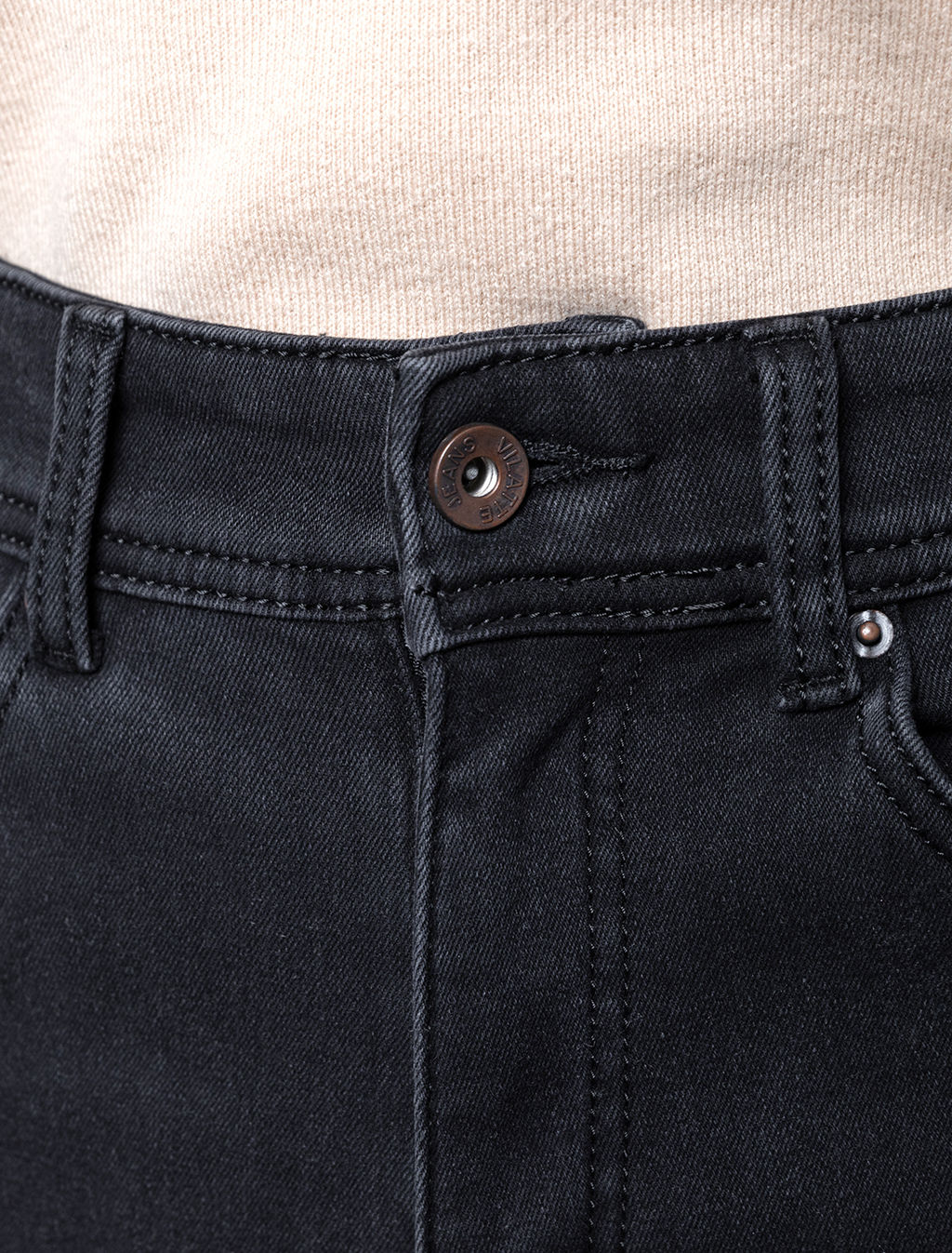 VILATTE / Джинсы mom-fit на ФЛИСЕ с эластаном  фото 8