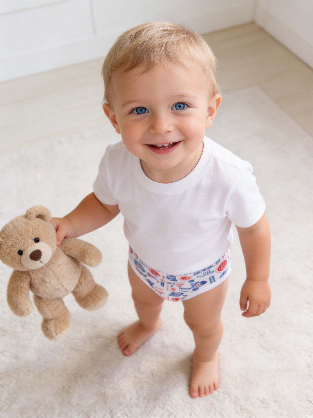 Трусы для мальчика белые мото