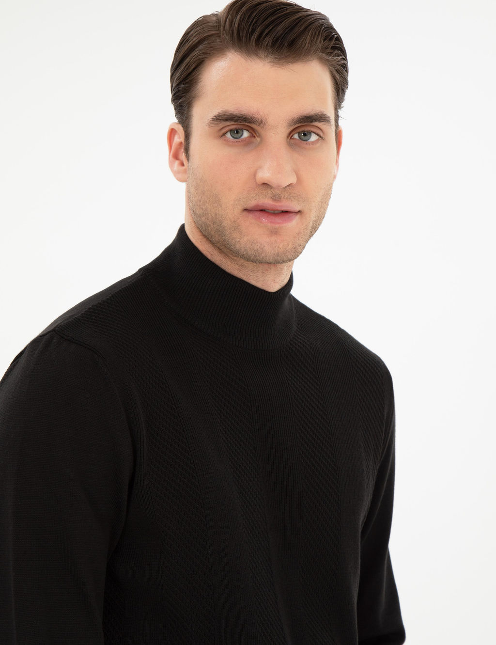 Siyah Slim Fit Kazak - Pierre cardin фото 2