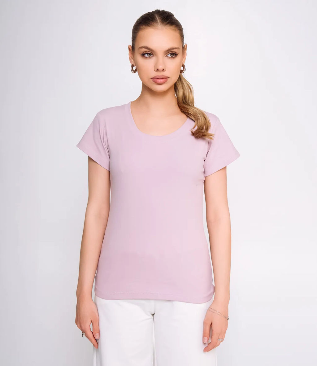 Футболка #ОКТ075003, пудровый