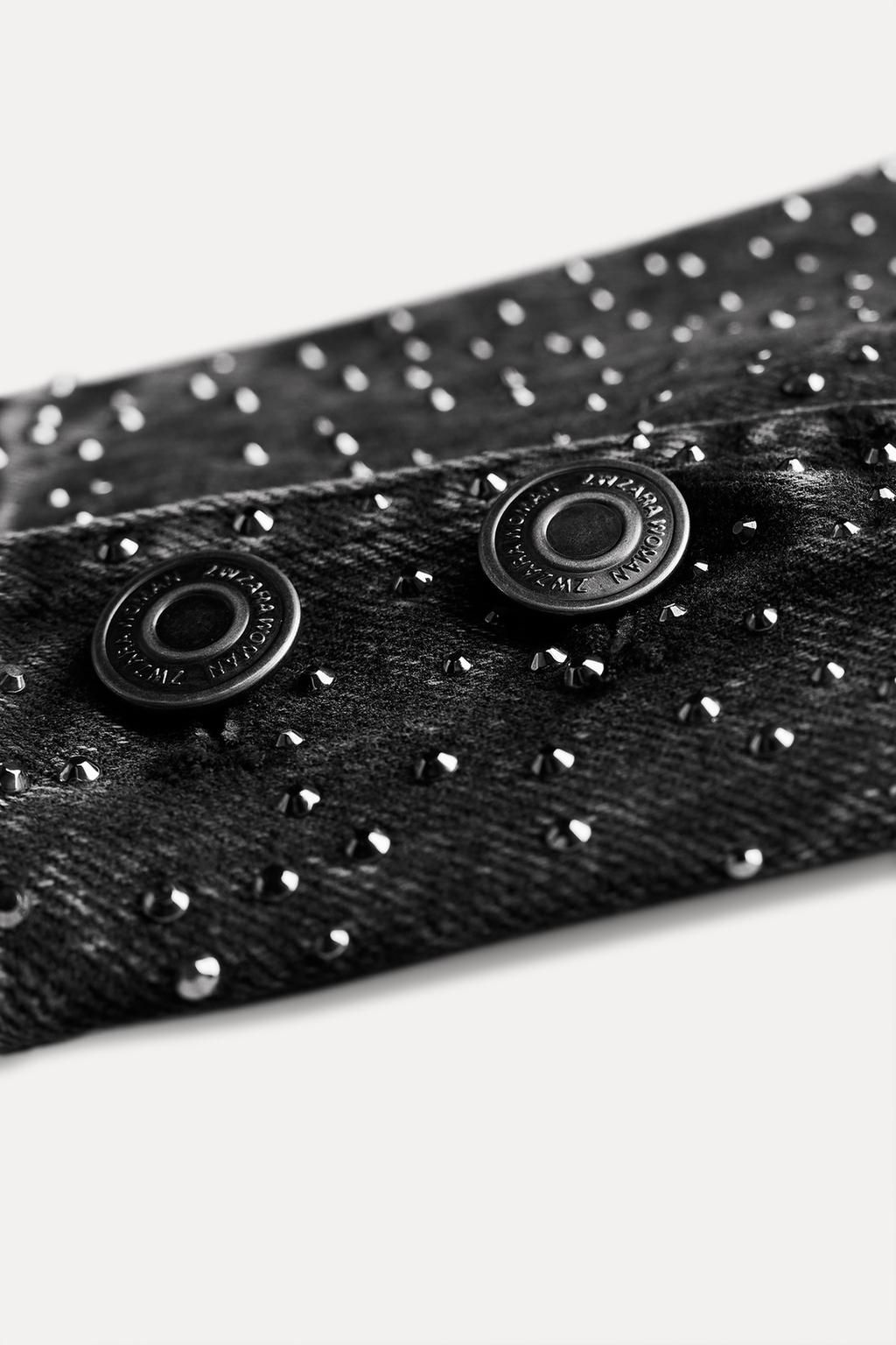 SEQUINNED DENIM JACKET ZW COLLECTION - Zara фото 9