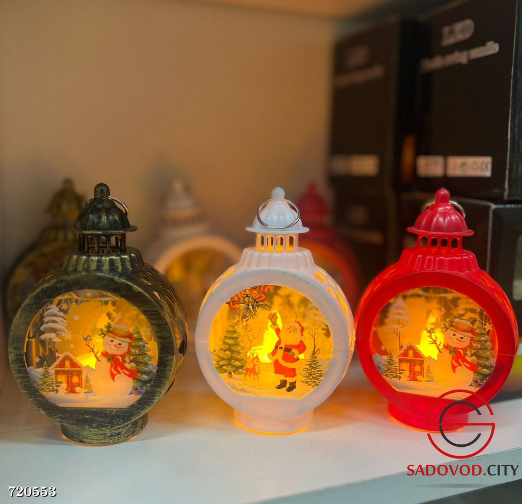 Новогодний фонарь на батарейках