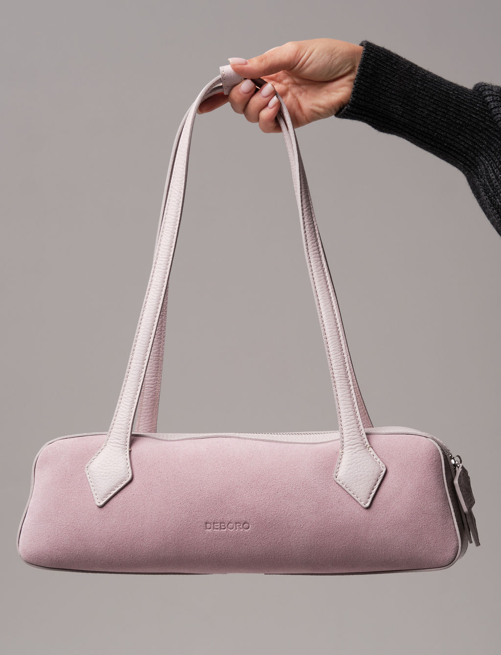 Сумка багет на плечо Deboro 31129 розовый дым