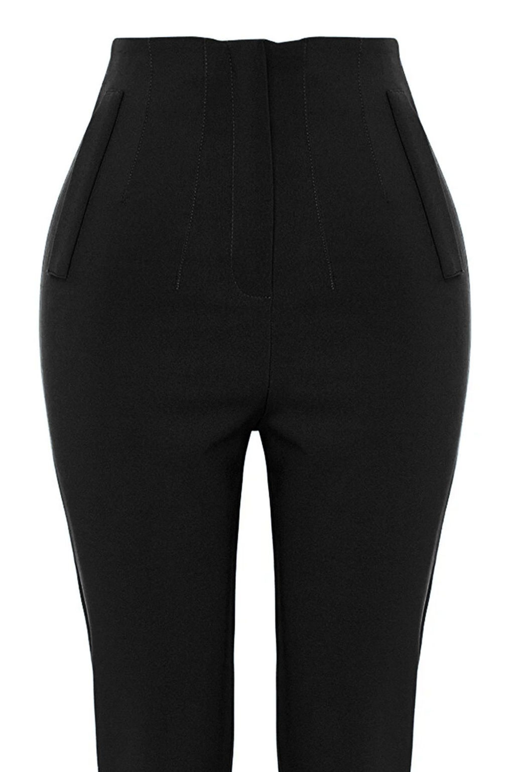 TRENDYOLMILLA Siyah Cigarette Kal?p Pensli Yuksek Bel Bilek Boy Dokuma Kumas Pantolon TWOSS20PL0515 фото 10