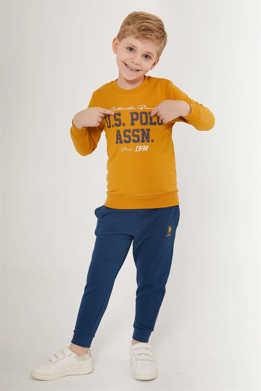 U. S. Polo Assn Горчичный пижамный комплект для мальчика - U.s. polo assn фото 3