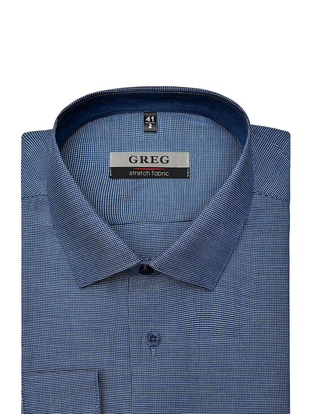 Сорочка мужская длинный рукав GREG 223/237/0156/Z/1 STRETCH  фото 3