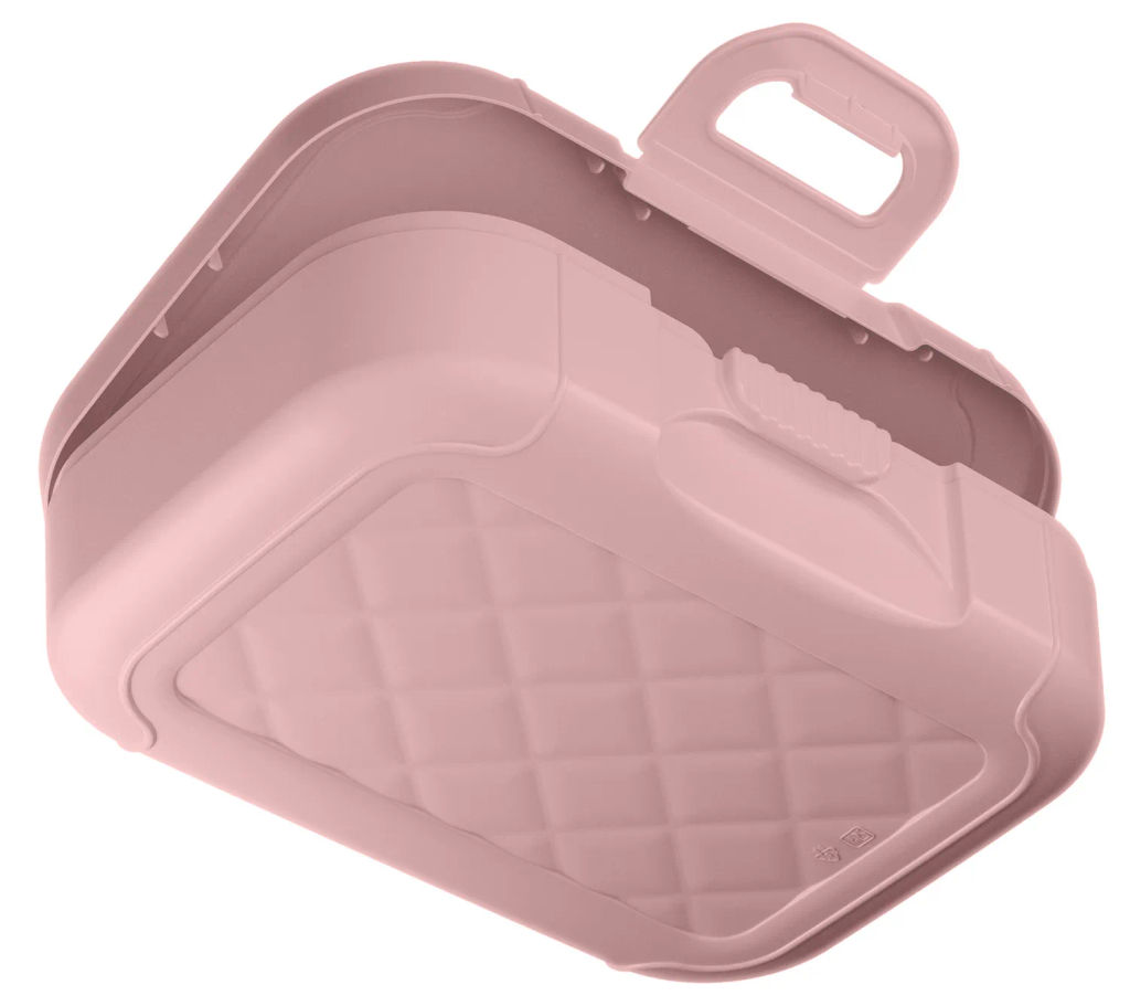 Ланч-бокс детский 0,85л с декором "Baby party" (светло-розовый)