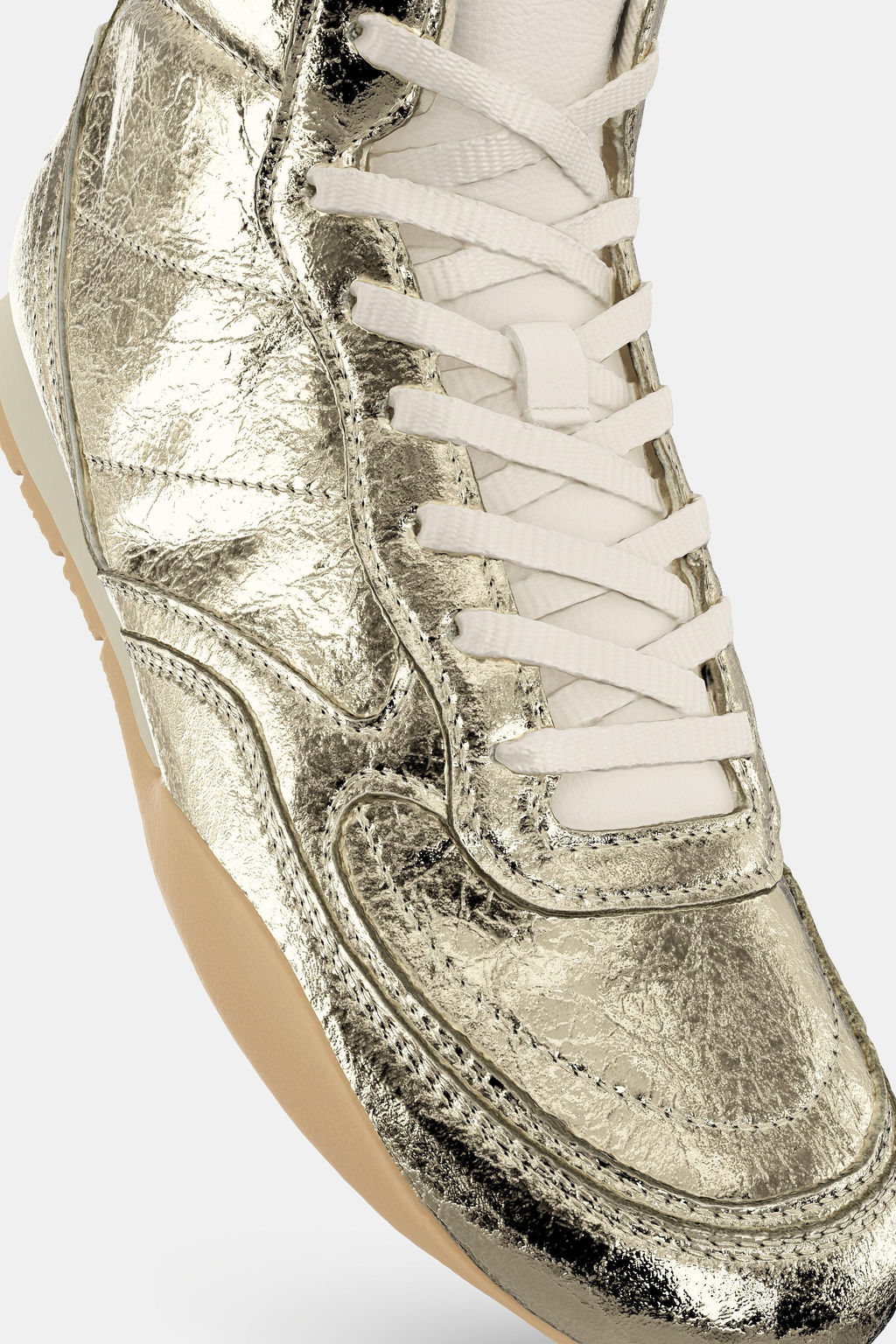 METALLIC-EFFECT HIGH-TOP TRAINERS - Zara фото 7