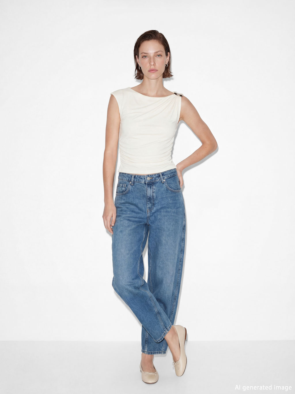 Barrel Fit Kad?n Jean Pantolon