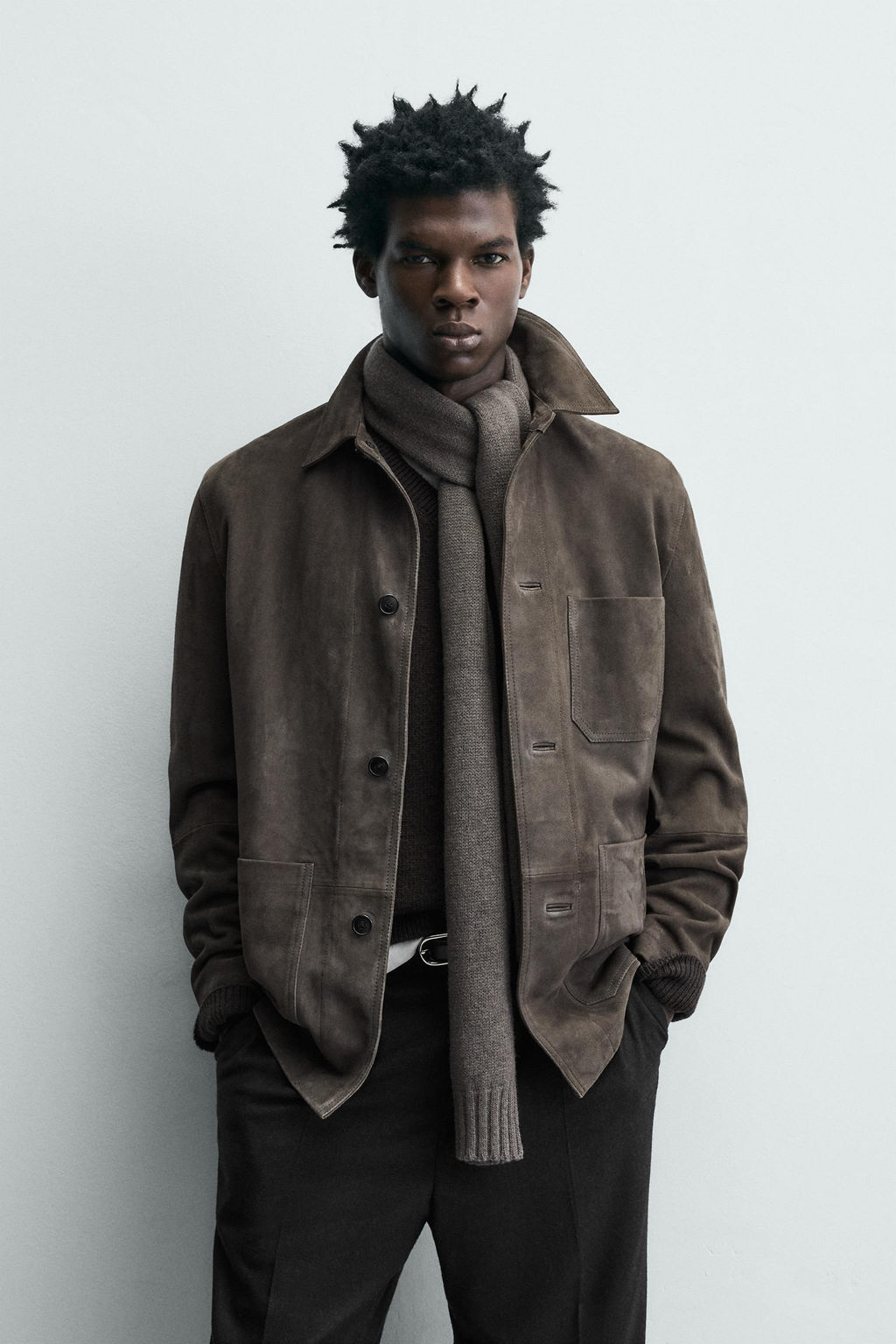 LIMITED EDITION SUEDE LEATHER JACKET - Zara фото 2