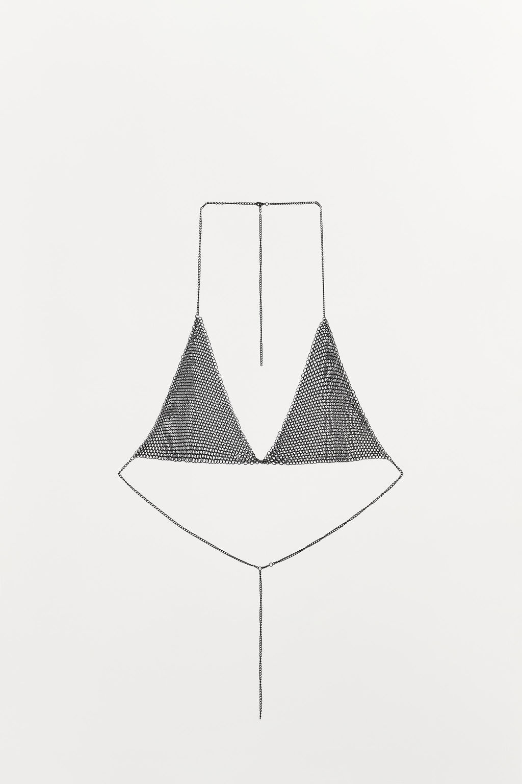 SUJETADOR TRIANGULAR CADENA / Plata - Zara фото 4
