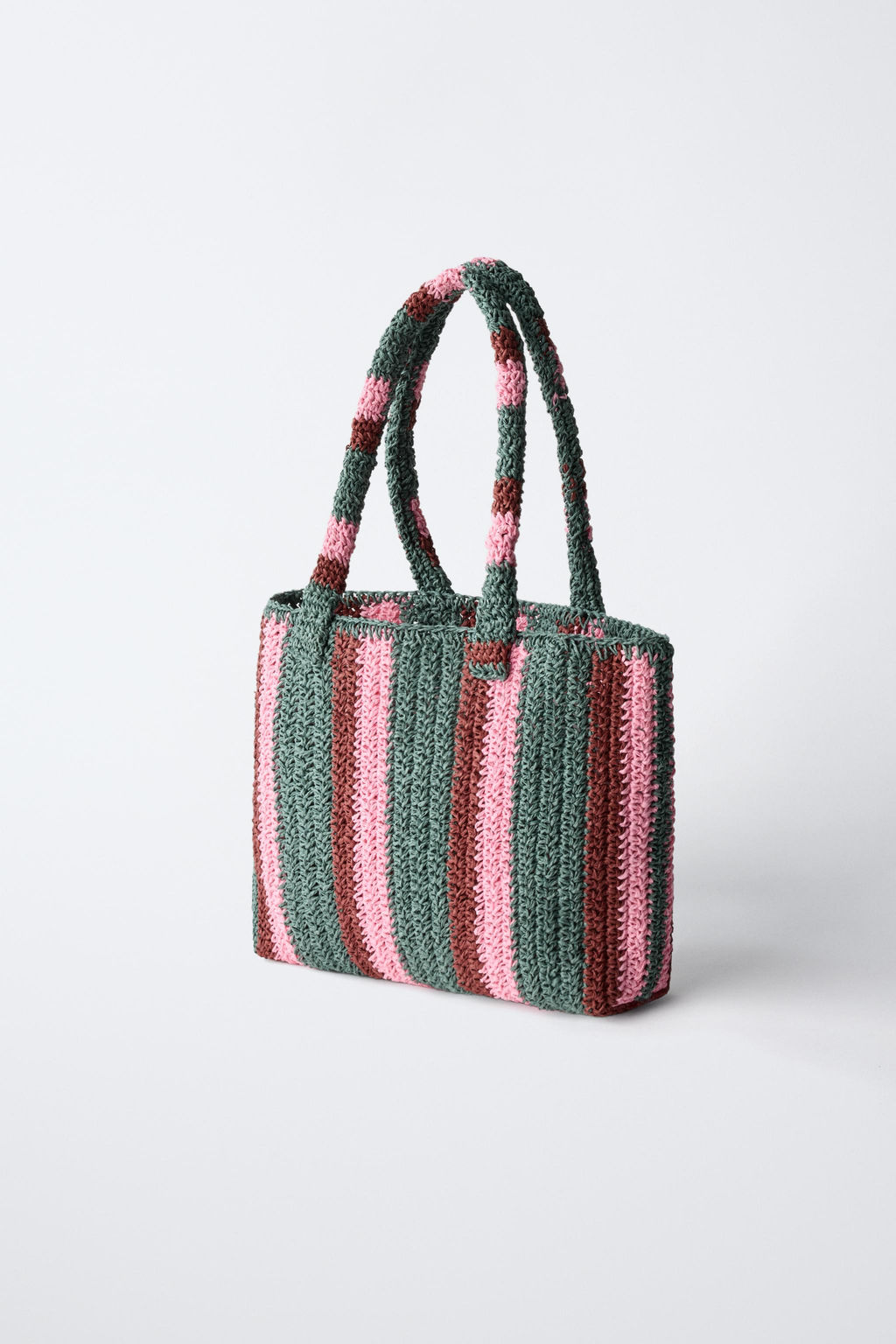 BOLSO SHOPPER RAYAS / Rosa - Zara фото 2