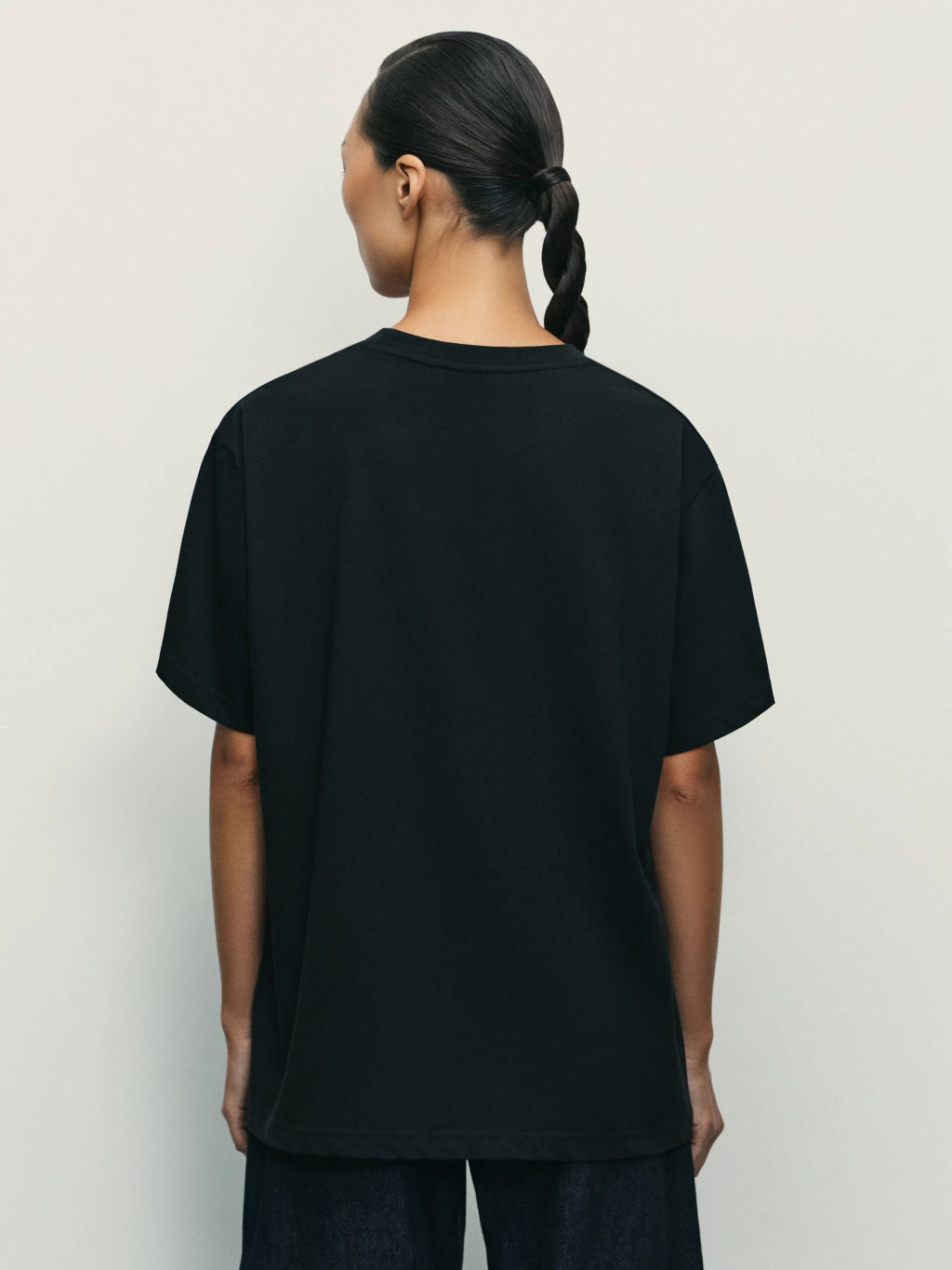 Футболка из хлопка с бусинами на кармане / Zarina  фото 5