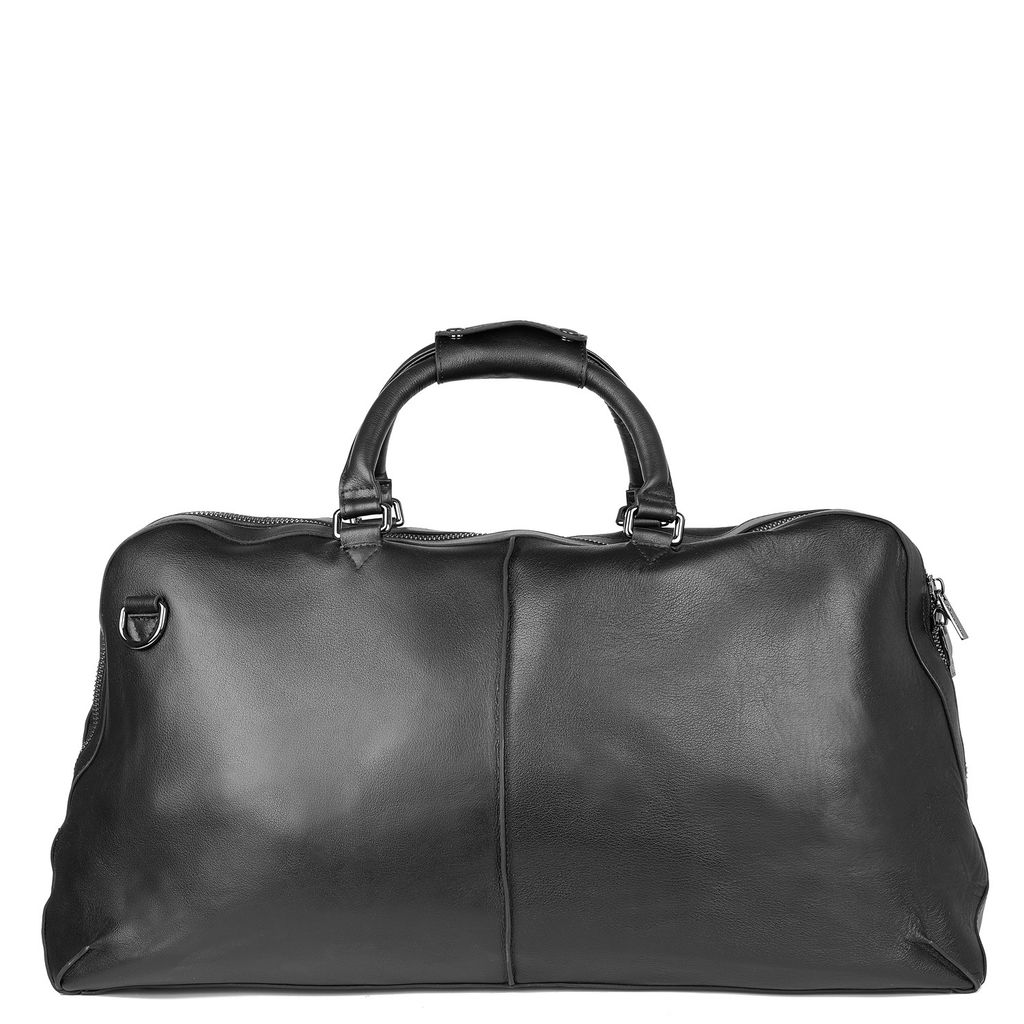 7849-1 black, мужская кожаная дорожная сумка Barcelo Biagi