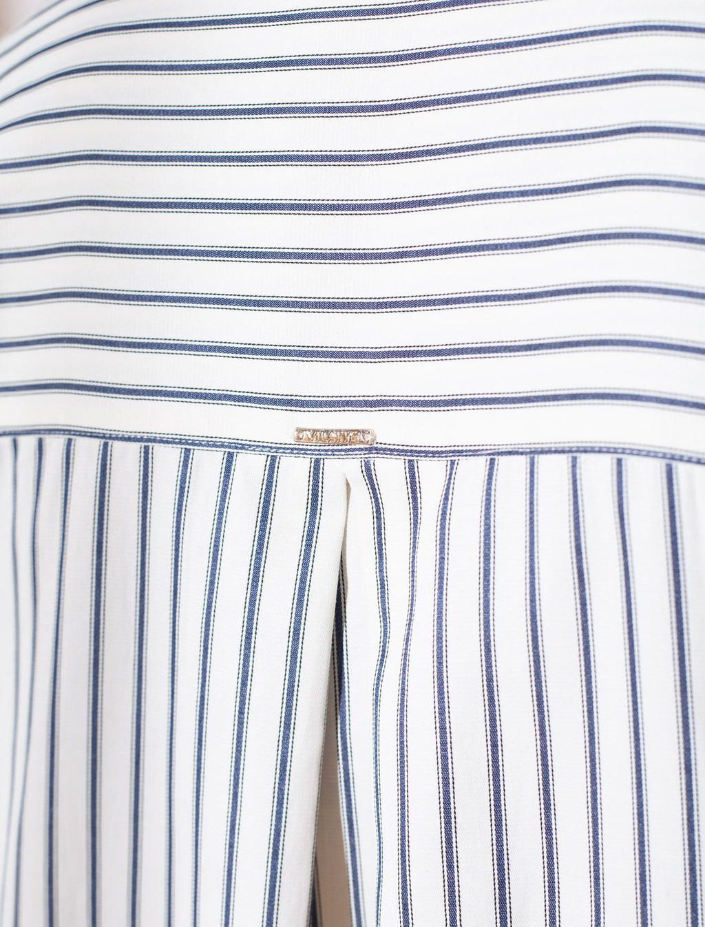 Блузка в полоску с цельнокроеным коротким рукавом из легкого хлопкового поплина - Vilatte фото 4