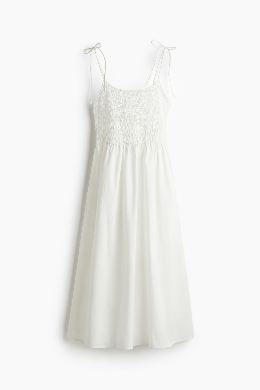 Vestido nido de abeja con tirantes de lazo - H&m фото 2