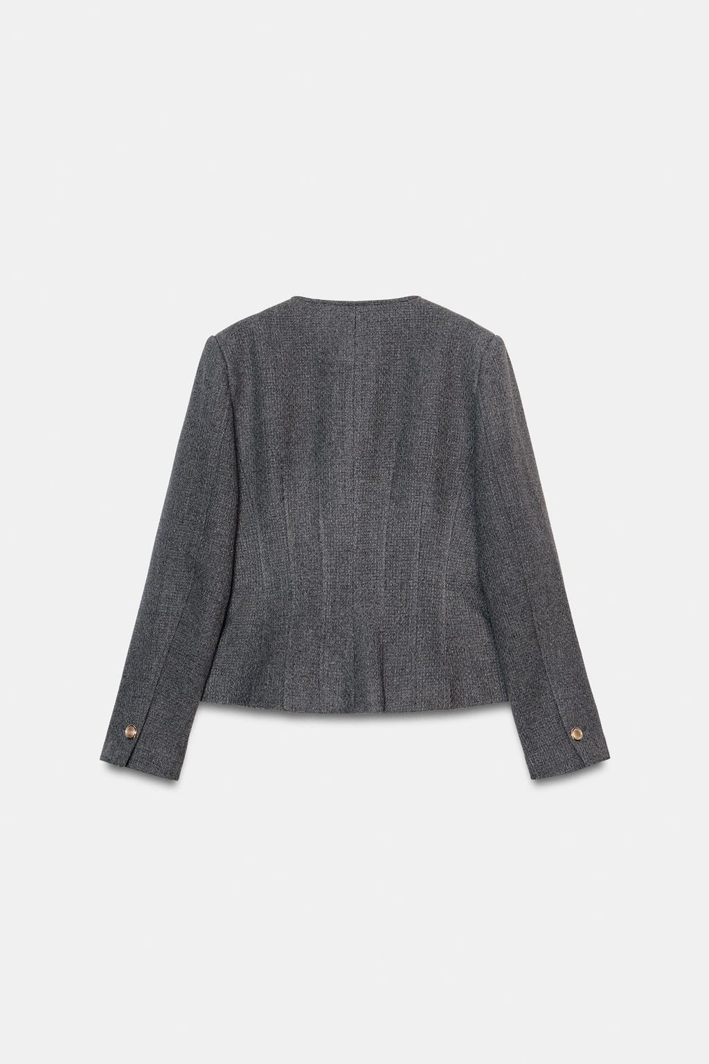 BLAZER ENTALLADA CUELLO REDONDO / Gris - Zara фото 8