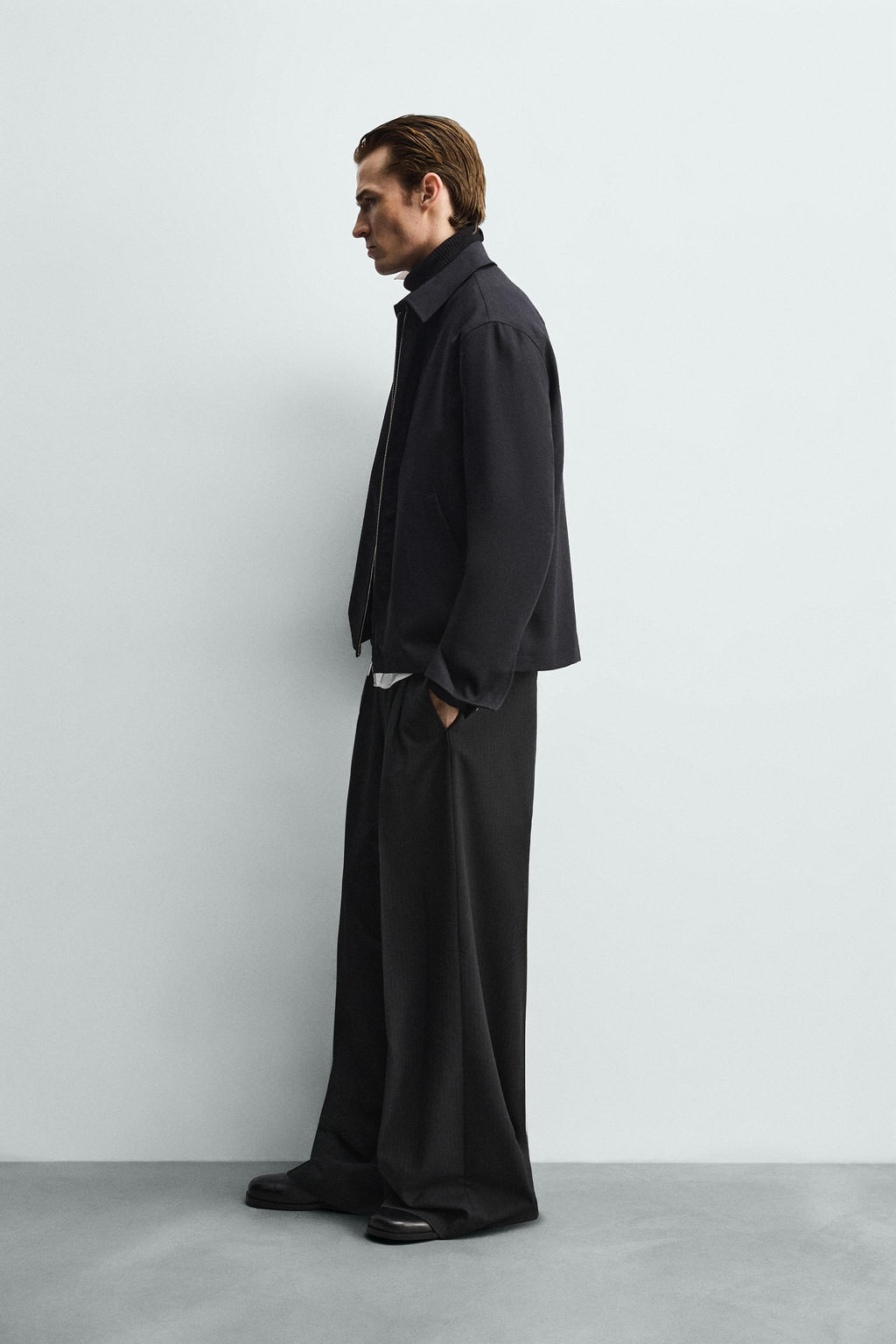WIDE-LEG PLEATED TROUSERS - Zara фото 14
