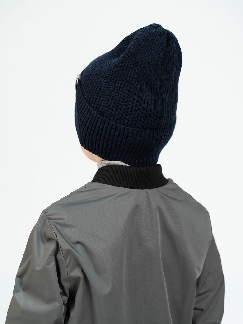 Шапка вязаная темно-синияя Ш-113 (52-54)