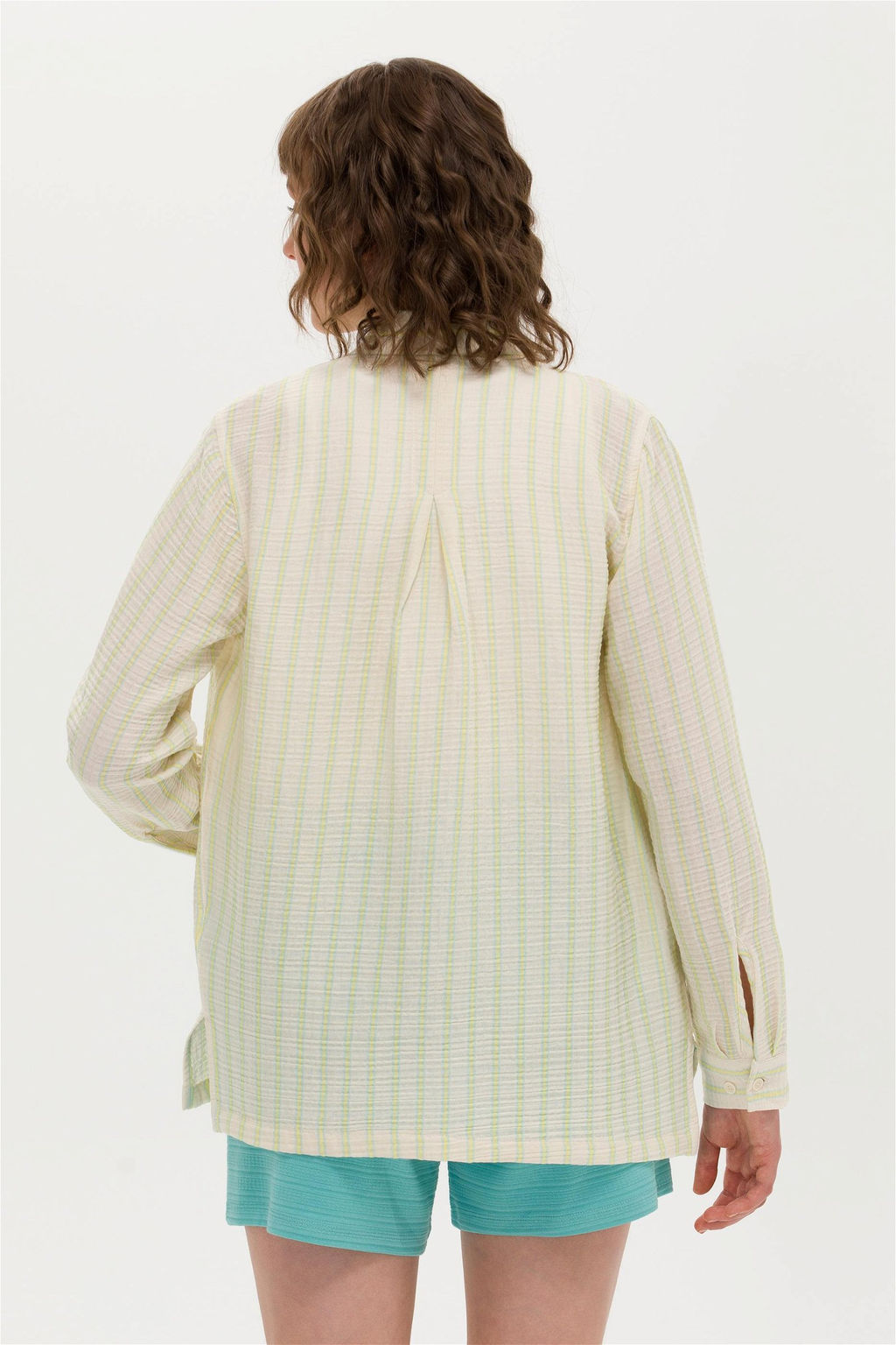 Женская рубашка цвета морской волны с длинным рукавом - U.s. polo assn фото 12