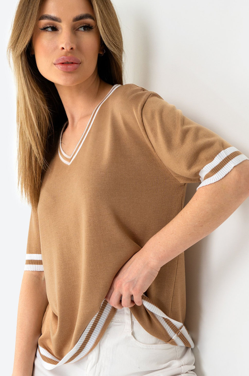 Женская футболка из вязаного трикотажа Happy Fox  фото 5