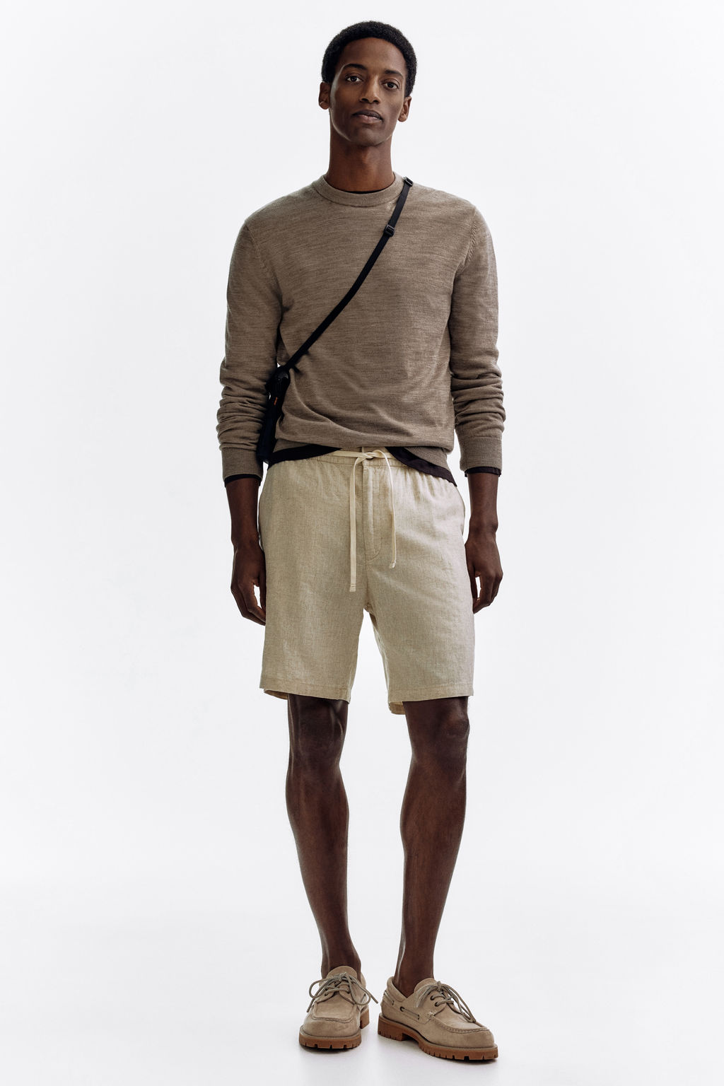 Pantal?n corto en mezcla de lino Regular Fit - H&m фото 4