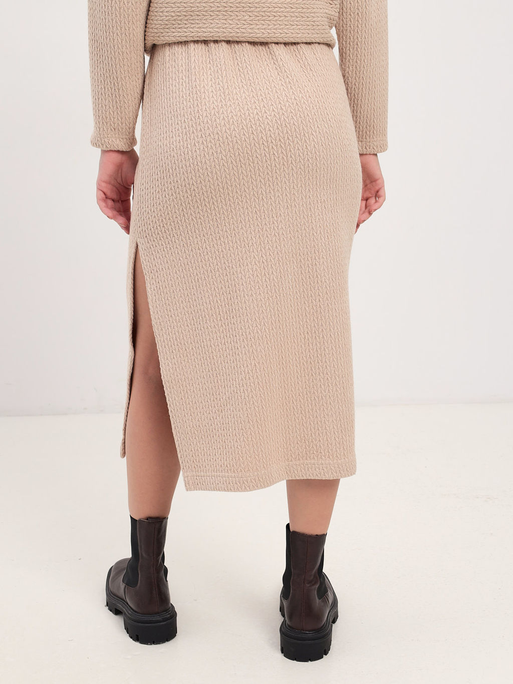 Юбка трикотажная KATHARINA KROSS KK-SKT-006Kn-бежевый  фото 2