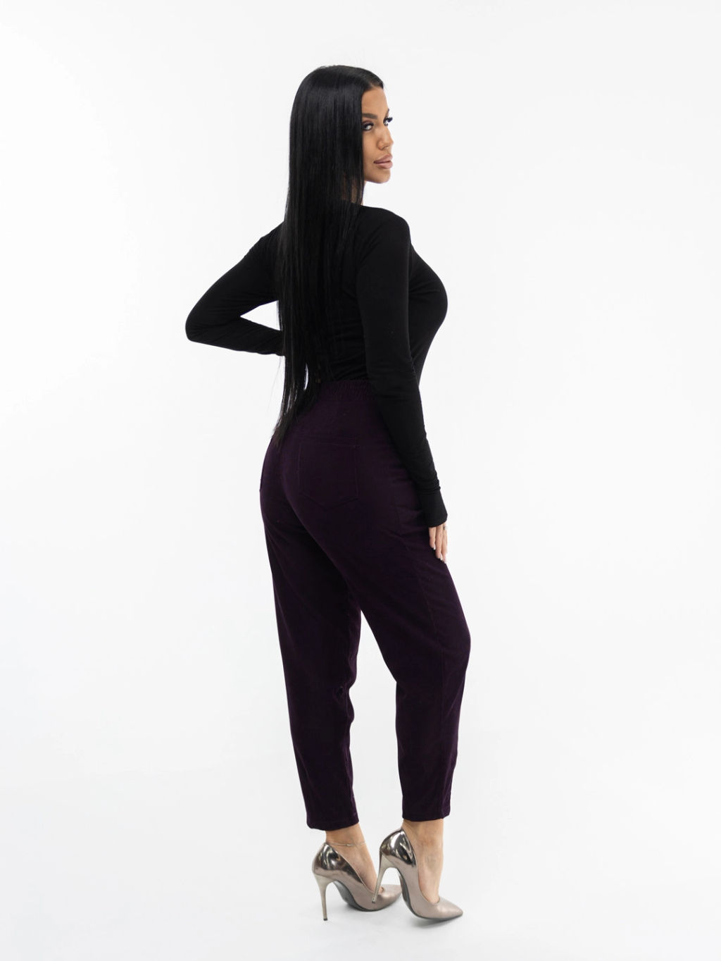 Брюки женские, цвет фиолетовый