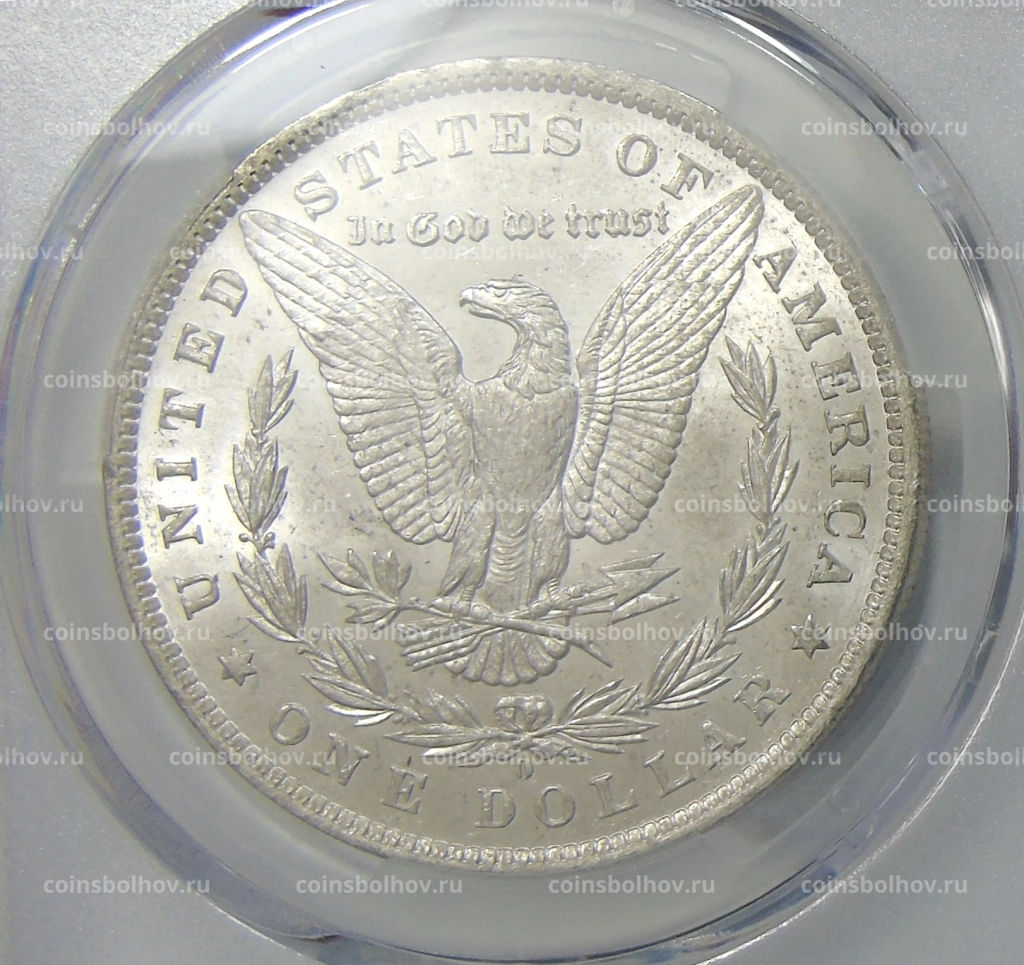 1 доллар 1884 года O США Доллар Моргана (в слабе PCGS MS63)