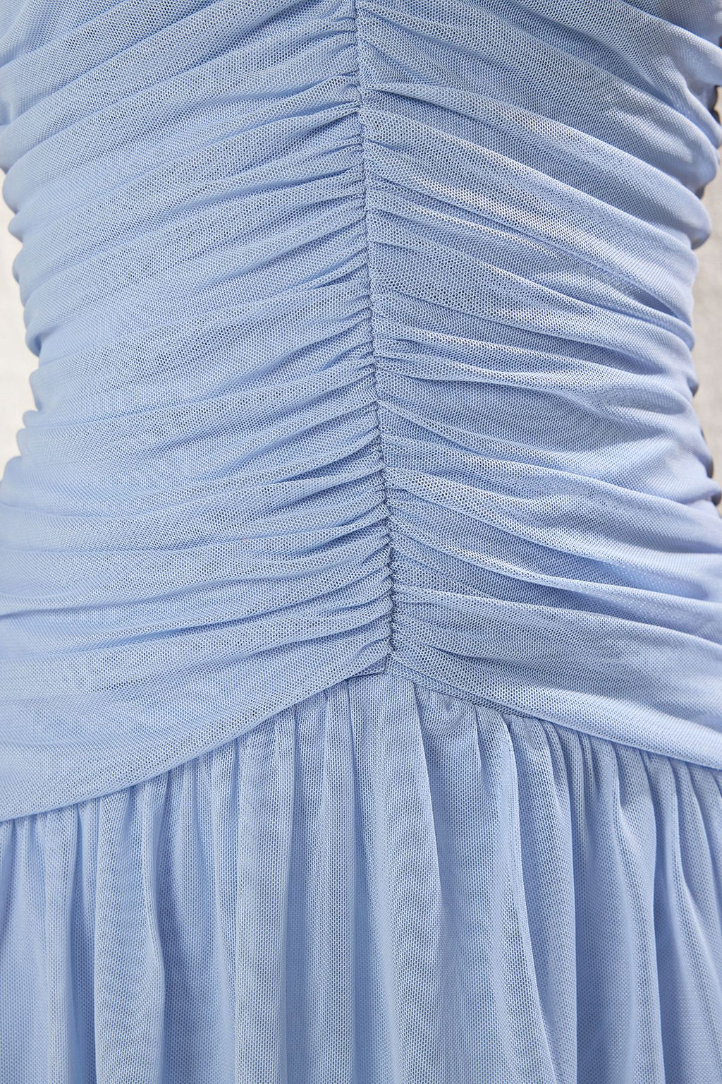 Ac?k Mavi A-Kesim Buzgulu Astarl? Ucus Ucus Tul Orme S?k Abiye Gece Mezuiyet Elbisesi TPRSS25EL00237 - Trendyolmilla фото 3