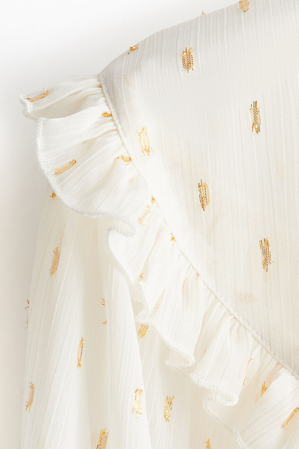 Blusa con ribetes de volante - H&m фото 4