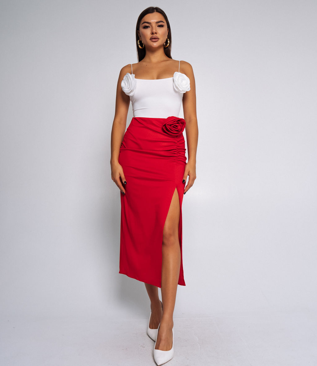 Юбка #БШ2710, красный - Dommod фото 5
