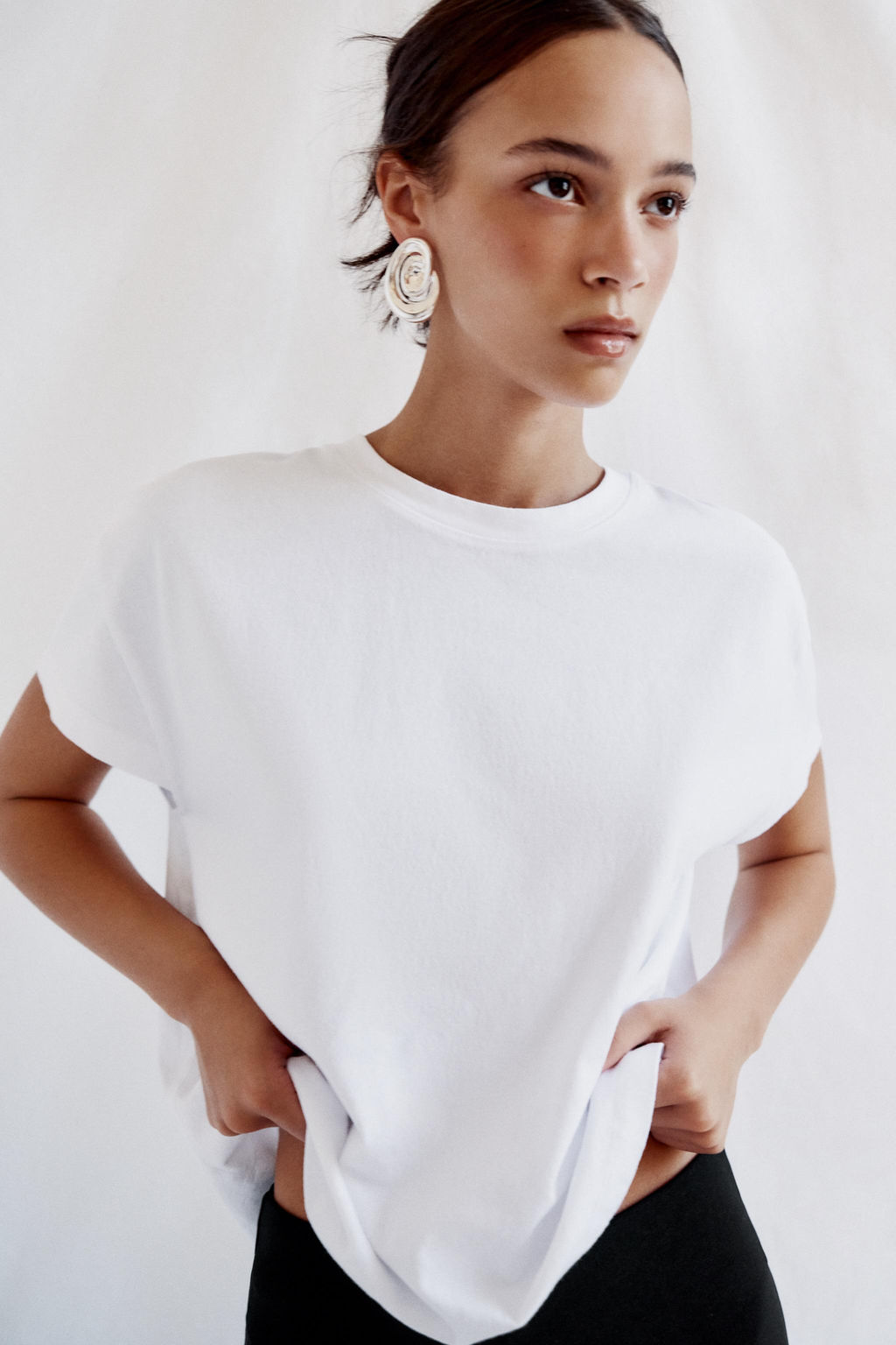 CAMISETA MANGA CORTA / Blanco - Zara фото 2